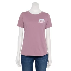 Women's Sonoma Goods For Life® Short Sleeve Graphic Tee -SONOMA Store 5480871 Mauve Love