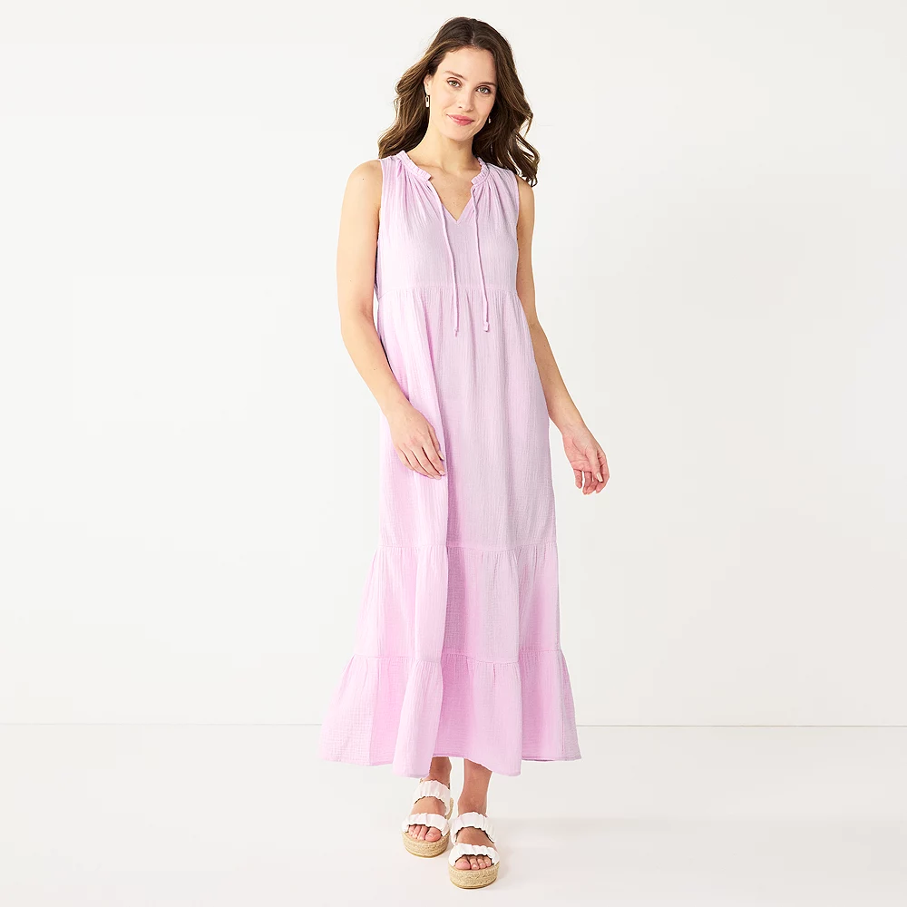 Women's Sonoma Goods For Life® x Lauren Lane Sleeveless Tiered Dress 4 Women's Sonoma Goods For Life® x Lauren Lane Sleeveless Tiered Dress - Image 2