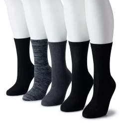 Women's Sonoma Goods For Life® 5-Pack Geo Crew Socks -SONOMA Store 5497546 Black