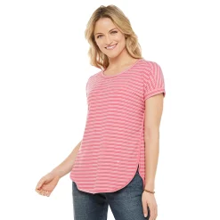 Women's Sonoma Goods For Life® Supersoft Dolman Tunic 58 Women's Sonoma Goods For Life® Supersoft Dolman Tunic -SONOMA Store 5499245 Coral Stripe
