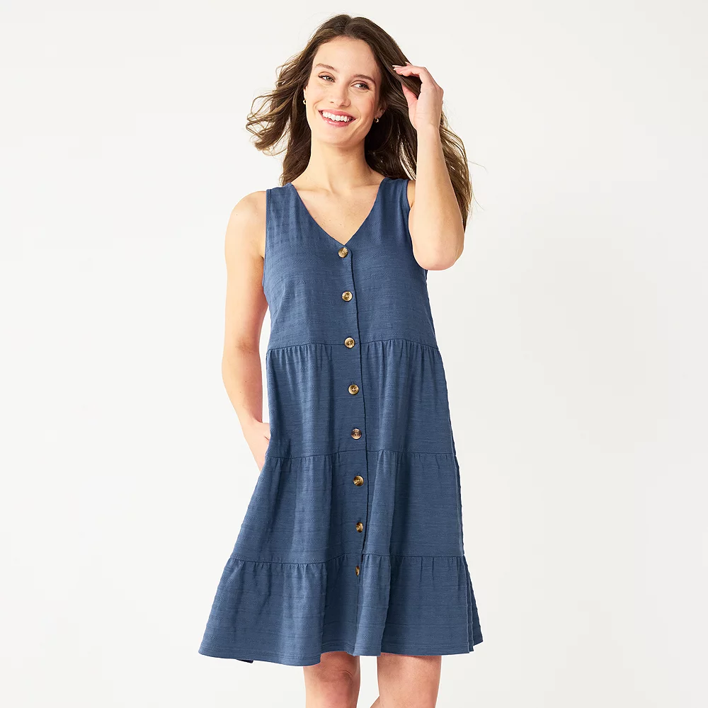Women's Sonoma Goods For Life® Sleeveless Tiered Knit Dress 7 Women's Sonoma Goods For Life® Sleeveless Tiered Knit Dress - Image 5