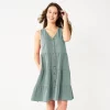 Women's Sonoma Goods For Life® Sleeveless Tiered Knit Dress