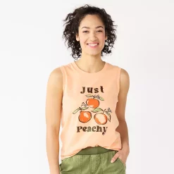 Women's Sonoma Goods For Life® Muscle Graphic Tank -SONOMA Store 5504455 Just Peachy