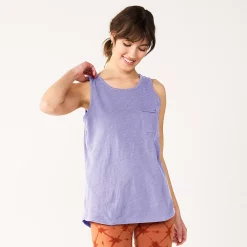 Petite Sonoma Goods For Life® High-Neck Pocket Tank -SONOMA Store 5508897 Leland Purple
