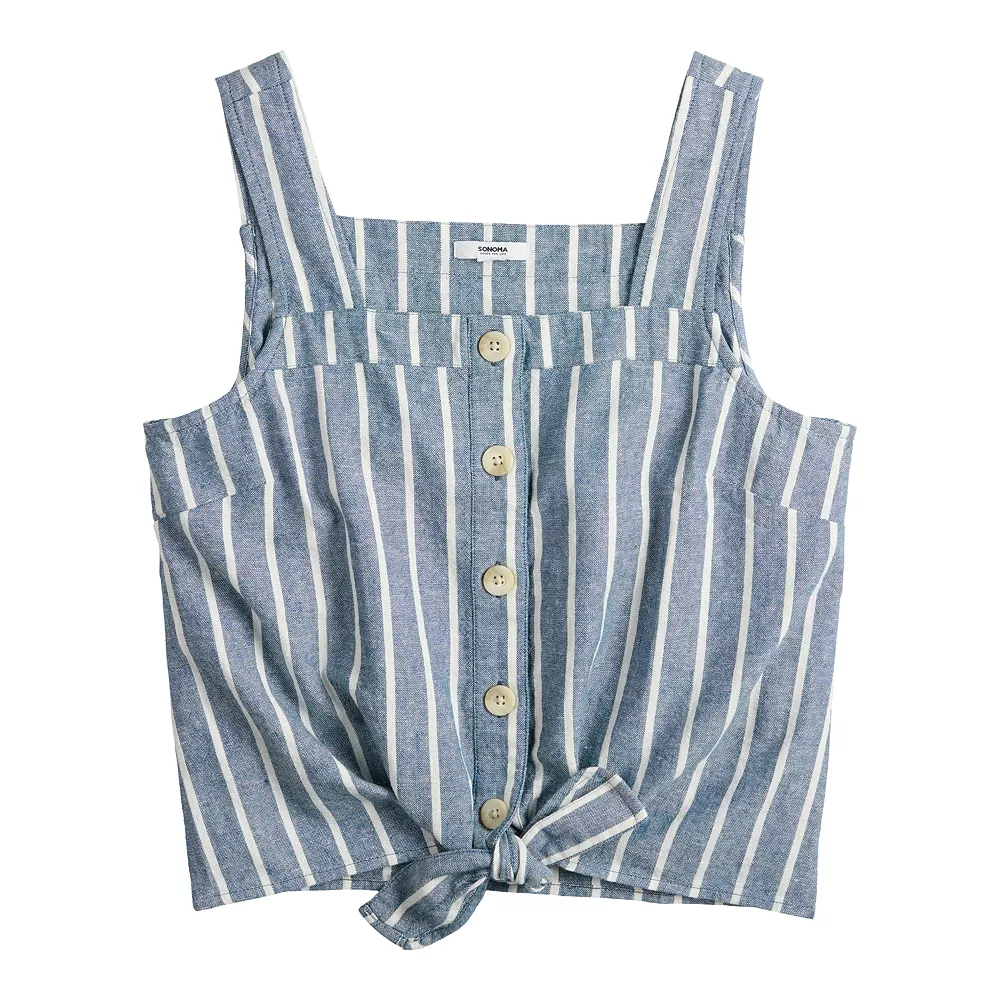 Women's Sonoma Goods For Life® Tie-Hem Squareneck Tank 10 Women's Sonoma Goods For Life® Tie-Hem Squareneck Tank - Image 8