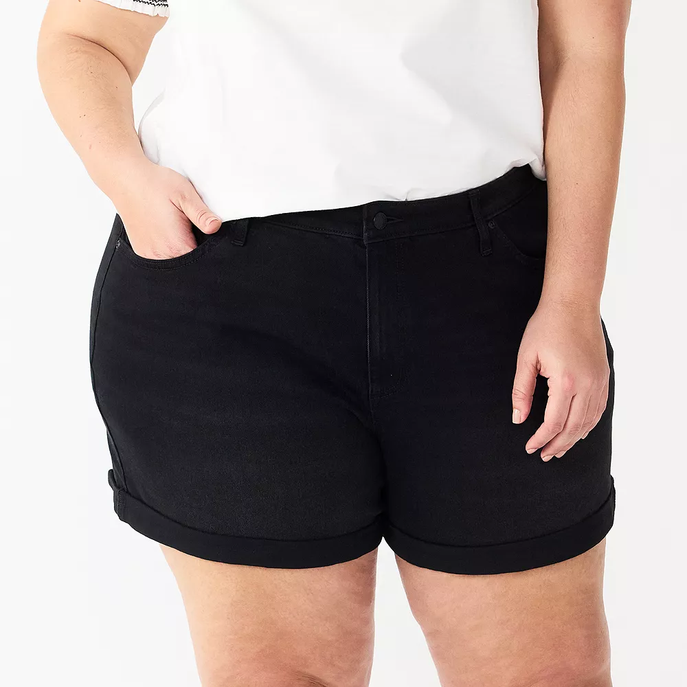 Plus Size Sonoma Goods For Life® Premium Mom Shorts 3 Plus Size Sonoma Goods For Life® Premium Mom Shorts