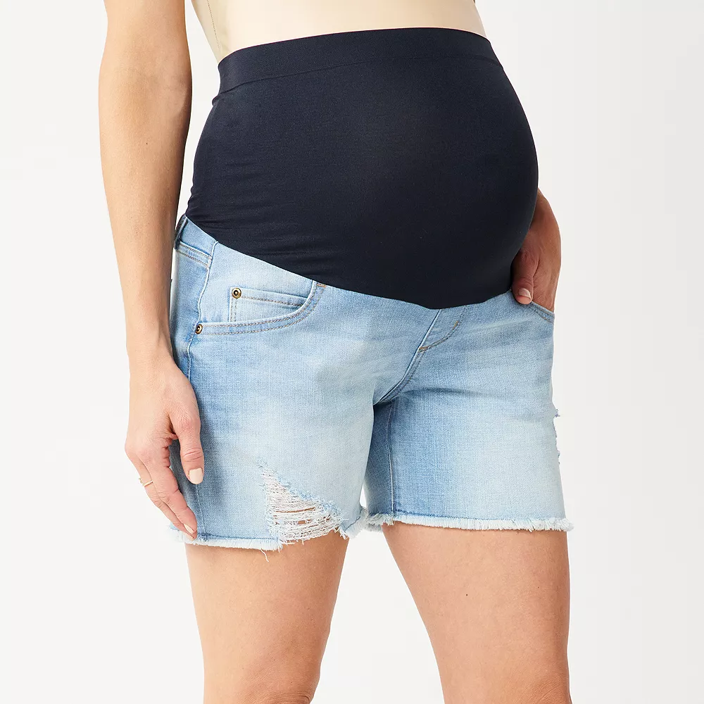 Maternity Sonoma Goods For Life® Over-The-Belly Panel Jean Shorts 9 Maternity Sonoma Goods For Life® Over-The-Belly Panel Jean Shorts - Image 7
