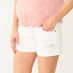 Maternity Sonoma Goods For Life® Over-The-Belly Panel Jean Shorts 12 Maternity Sonoma Goods For Life® Over-The-Belly Panel Jean Shorts -SONOMA Store 5514842 Vital White
