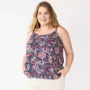 Plus Size Sonoma Goods For Life® Swing Tank -SONOMA Store 5514853 Navy Floral