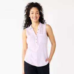Women's Sonoma Goods For Life® Popover V-neck Utility Tank -SONOMA Store 5522895 Light Purple