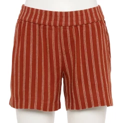 Women's Sonoma Goods For Life® 5" Pull-On Easy Shorts 13 Women's Sonoma Goods For Life® 5" Pull-On Easy Shorts -SONOMA Store 5526329 Rust Stripe