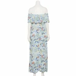 Maternity Sonoma Goods For Life® Ruffled Off-The-Shoulder Maxi Print Dress -SONOMA Store 5526627 ALT