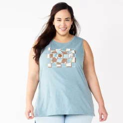 Plus Size Sonoma Goods For Life® Graphic Muscle Tank -SONOMA Store 5529302 Blue Record