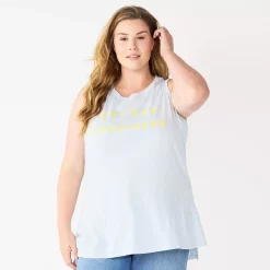 Plus Size Sonoma Goods For Life® Graphic Muscle Tank -SONOMA Store 5529302 Choose Happiness