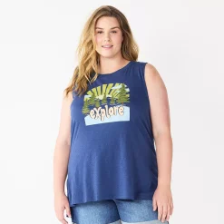 Plus Size Sonoma Goods For Life® Graphic Muscle Tank -SONOMA Store 5529302 Explore