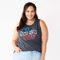 Plus Size Sonoma Goods For Life® Graphic Muscle Tank -SONOMA Store 5529302 Good Days Gray