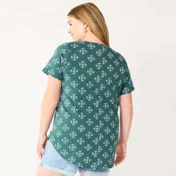 Plus Size Sonoma Goods For Life® V-Neck Tunic Tee -SONOMA Store 5532474 ALT