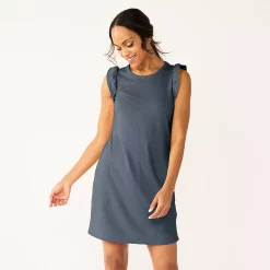 Women's Sonoma Goods For Life® Ruffle Sleeveless Knit Dress 15 Women's Sonoma Goods For Life® Ruffle Sleeveless Knit Dress -SONOMA Store 5535468 Navy