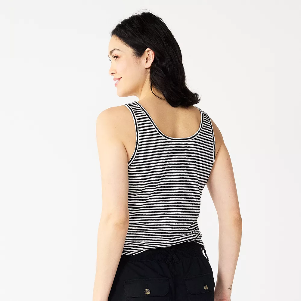Women's Sonoma Goods For Life® Striped Henley Tank 11 Women's Sonoma Goods For Life® Striped Henley Tank - Image 9