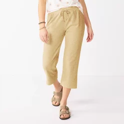 Women's Sonoma Goods For Life® Cropped Lightweight Lounge Pants -SONOMA Store 5545996 Brandon Beige