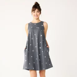 Women's Sonoma Goods For Life® Sleeveless Swing Dress 15 Women's Sonoma Goods For Life® Sleeveless Swing Dress -SONOMA Store 5546448 Gray Stars