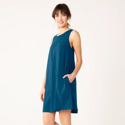 Women's Sonoma Goods For Life® Sleeveless Swing Dress 12 Women's Sonoma Goods For Life® Sleeveless Swing Dress -SONOMA Store 5546448 Navy