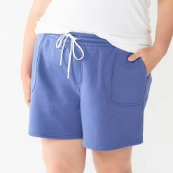 Plus Size Sonoma Goods For Life® Drawstring Fleece Shorts -SONOMA Store 5549511 Iris Bouquet