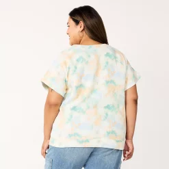 Plus Size Sonoma Goods For Life® Short-Sleeve Fleece Sweatshirt -SONOMA Store 5550378 ALT