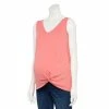 Maternity Sonoma Goods For Life® Knot-Hem Tank -SONOMA Store 5551042 Coral