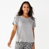 Women's Sonoma Goods For Life® Essential Short Sleeve Pajama Top 1 Women's Sonoma Goods For Life® Essential Short Sleeve Pajama Top -SONOMA Store 5553510 Grey