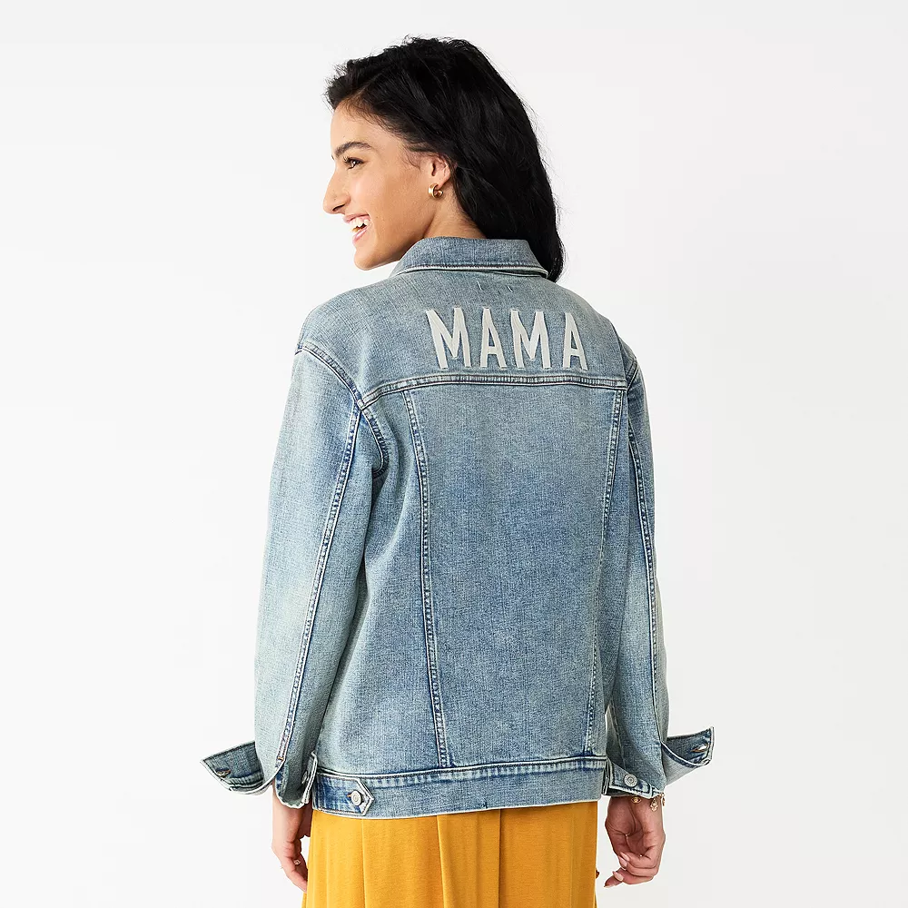 Maternity Sonoma Goods For Life® Embroidered "Mama" Jean Jacket 3 Maternity Sonoma Goods For Life® Embroidered "Mama" Jean Jacket
