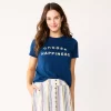 Women's Sonoma Goods For Life® Summer Graphic Tees -SONOMA Store 5558324 Choose Happy Navy