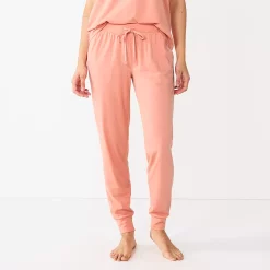 Women's Sonoma Goods For Life® Essential Banded Bottom Pajama Pants -SONOMA Store 5558711 Natural Coral