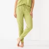 Women's Sonoma Goods For Life® Essential Banded Bottom Pajama Pants 2 Women's Sonoma Goods For Life® Essential Banded Bottom Pajama Pants -SONOMA Store 5558711 Walace Green