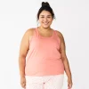 Plus Size Sonoma Goods For Life® Essential Pajama Tank Top -SONOMA Store 5558714 Natural Coral
