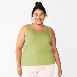 Plus Size Sonoma Goods For Life® Essential Pajama Tank Top -SONOMA Store 5558714 Walace Green