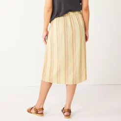 Women's Sonoma Goods For Life® Button Front Midi Skirt -SONOMA Store 5568135 ALT