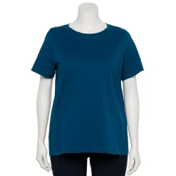 Petite Plus Size Sonoma Goods For Life® Crewneck Tee -SONOMA Store 5572597 Dark Teal
