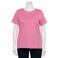 Petite Plus Size Sonoma Goods For Life® Crewneck Tee -SONOMA Store 5572597 Mauve Peony