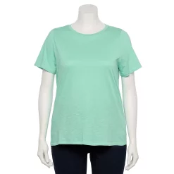 Petite Plus Size Sonoma Goods For Life® Crewneck Tee -SONOMA Store 5572597 Shy Green