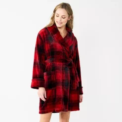 Women's Sonoma Goods For Life® Short Plush Robe 26 Women's Sonoma Goods For Life® Short Plush Robe -SONOMA Store 5574694 Buffalo Check