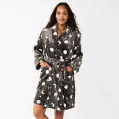 Women's Sonoma Goods For Life® Short Plush Robe 24 Women's Sonoma Goods For Life® Short Plush Robe -SONOMA Store 5574694 Gray Celestial