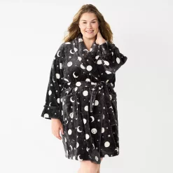 Plus Size Sonoma Goods For Life® Short Plush Robe -SONOMA Store 5574695 Gray Celestial