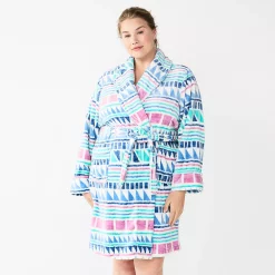 Plus Size Sonoma Goods For Life® Short Plush Robe -SONOMA Store 5574695 Multi Geo