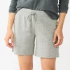 Petite Sonoma Goods For Life® Cutoff Bermuda Sweat Shorts -SONOMA Store 5576175 Gray