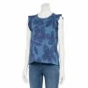 Women's Sonoma Goods For Life® French Terry Flutter-Sleeve Top -SONOMA Store 5576747 Navy Floral