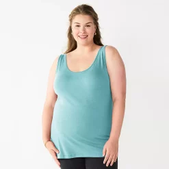 Plus Size Sonoma Goods For Life® Layering Tank -SONOMA Store 5578857 Light Sky Blue