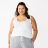 Plus Size Sonoma Goods For Life® Layering Tank 2 Plus Size Sonoma Goods For Life® Layering Tank -SONOMA Store 5578857 White