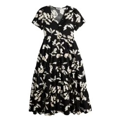 Women's Sonoma Goods For Life® Button Front Tiered Midi Dress 27 Women's Sonoma Goods For Life® Button Front Tiered Midi Dress -SONOMA Store 5579211 ALT5