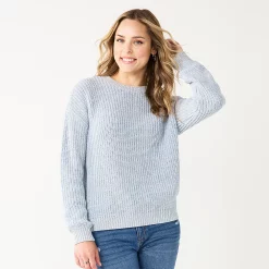 Women's Sonoma Goods For Life® Textured Drop-Shoulder Sweater 23 Women's Sonoma Goods For Life® Textured Drop-Shoulder Sweater -SONOMA Store 5579623 Blue Marl